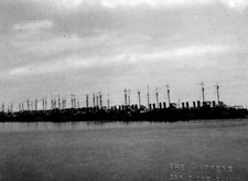 U.S. Navy Reserve destroyer Battleship fleet Rppc postcard #302 picture