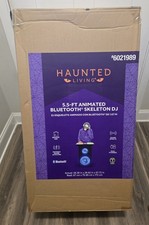 Haunted Living 5.5 Ft Motion Activated Bluetooth DJ Lighted Skeleton Animatronic picture