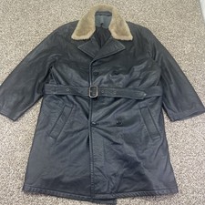 Vtg Cifonelli Men's Pebble Leather Double Breasted Jacket 54 XL 100% Wool NWOT picture