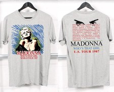 Vtg Madonna Who's That Girl World Tour 1987 Pop Concert T-Shirt S-5XL picture