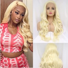 Xiweiya 13x3 Lace Wigs 613 Blonde Lace Front Wig Long Body Wave Golden Wig picture