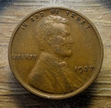 1927-P Lincoln Wheat Cent - Actual Coin Shown -  & Tracking INV#434 picture
