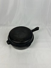 Rare Griswold No. 80 Cast Iron Deep Double Skillet Hinged 1102 & 1103 Large Logo picture