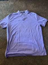 VINTAGE RALPH LAUREN POLO SHIRTS RED AND PALE PURPLE. picture