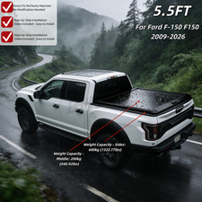 5.5FT Retractable Truck Bed Tonneau Cover Aluminum For Ford F-150 2009-2026 picture