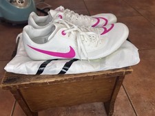 New Nike Air Zoom Maxfly Track Spikes Running Shoes White/Pink Spike Wrench 7.5 picture