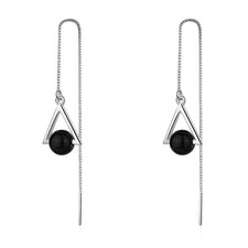 Elegant 925 Sterling Silver Threader Tassel Earrings One Size, Color 4 picture