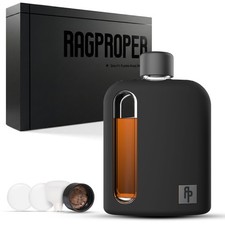 Ragproper Glass Hip Flask for Men – Modern Whiskey & Liquor Flask with Cork &... picture