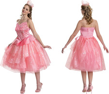 Disguise Wicked Glinda Cost, Official Wicked Pink Glinda Dress Costumeadult 4-6 picture