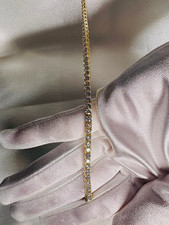 4.97 CTTW Moissanite Tennis Bracelet - 7” - Yellow Gold Plating over 925 SS picture