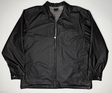 Vintage Quicksilver Faux Leather PU Rubber Fleece Lined Moto Jacket 90’s XXL picture