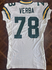 ROSS VERBA #78 Green Bay Packers game used worn team issued NFL jersey picture