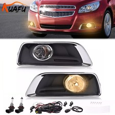KUAFU Fog Lights Bumper Lamps w/ Bezel Set For Chevy Malibu 2013 2014 2015 2016 picture