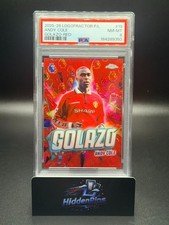 2025-26 Topps Chrome Logofractor Andy Cole #GZ-19 Golazo Red /5 PSA 8 Man Utd picture