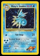 Misty's Seadra 9/132 Unlimited Holo Rare Gym Heroes Pokemon Card picture
