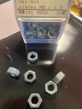 M8-1.0 Metric FINE Thread Hex Nut 20 PACK Steel 8mm x 1.0 M8x1.0 picture