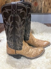 VINTAGE TEX ROBIN Custom Cowboy Boots Full Quill Ostrich Coleman Texas 6.5. picture
