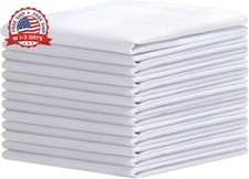 Ohuhu Handkerchiefs for Men, 100% Soft Cotton Hankerchief Machine Wash White Poc picture