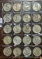 1920-1945 Walking Liberty Half Dollars 20-Lot Mixed Dates/Mints 90% Silver#2 picture