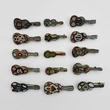 15 VINTAGE ITALIAN MICRO MOSAIC GUITAR BROOCHES picture