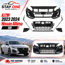 For 2023 2024 Nissan Altima SR New Front Bumper Kit With Fog Covers Chrome Trims picture
