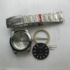 DIY SET for R 2824 watch case + dial + hands + Stainless Steel Strap 40mm picture