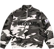 Supreme Shop Flag Half Zip Pullover Snow Camo Seoul Korea Mens Size S Small SS26 picture