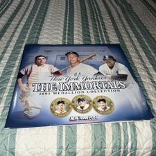 NY YANKEES THE IMMORTALS 2005 MEDALLION COLLECTION 20 COIN FOLDER NOT NY POST picture