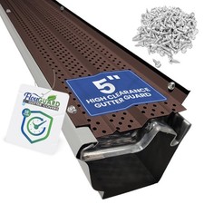 FlowGuard USA Made Professional DIY 5 Inch High Clearance 50-Year Gutter Cove... picture