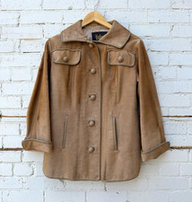 Vtg 60s Kessler's Fort Worth Hair-on-Hide Women's Sz S Leather Trim Coat picture
