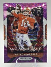 2021 Panini Prizm Draft Picks - All-American Trevor Lawrence #181 Purple Wave... picture