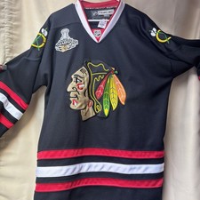 REEBOK/CCM Chicago Blackhawks 2013 Stanley Cup Center Ice Hockey Jersey Size 52 picture