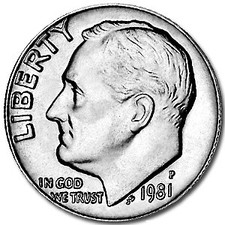 1981-P Roosevelt Dime BU picture