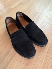 Drake's London Black Suede Canal Street Loafers - Crepe Sole - 7UK - 8/8.5US picture