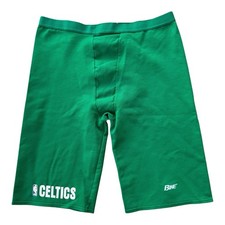 Vintage 1990s BIKE Boston Celtics NBA Compression Shorts Green XL USA picture