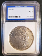 1887-O New Orleans Morgan Silver Dollar $1 ICG AU50 Business 90% Silver picture