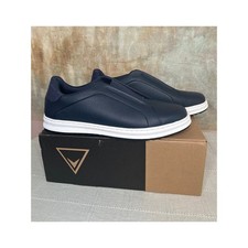 Vance Co Matteo Men's Navy Faux Leather Slip On Sneaker Comfort Foam Size 13 M picture
