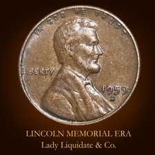 1959 D Lincoln Memorial Cent – 1st Year Issue –CLOSE AM - RIM ERROR - 