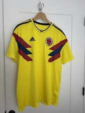 Adidas Colombia 2018 World Cup Home Soccer Jersey Yellow Mens XL Climalite picture