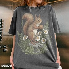Vintage Wildflower Squirrel Woodland Comfort Tee picture