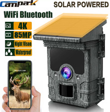 Solar WiFi Trail Camera 4K 85MP Bluetooth Wildlife Hunting Game Cam Night Vision picture