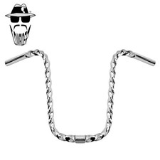 ORIGINAL LOWRIDER Hexagon Square Twist U-Shape Bicycle Handlebar 15” Rise Chrome picture