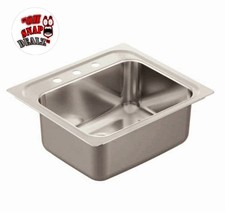 NEW MOEN-1800(G181953Q) Stainless Steel 25in-3 Hole Single Basin Kitchen Sink picture