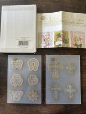 Anna Griffin Spring Cut Emboss Folders AG1194 Butterfly Crosses Horseshoe Clover picture