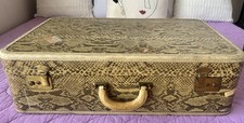 Hemingway Style SKYWAY LUGGAGE SNAKESKIN HARDSHELL SUITCASE 24” VINTAGE RETRO  picture