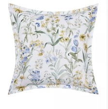 J by J Queen Tallulah Blue European Sham 26x26 Floral Pillow Cover Microfiber picture