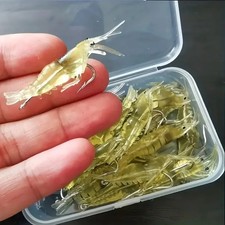 10-100x Soft Shrimp Fishing Lures with Luminous Bait Hooks for Fresh & Saltwater picture