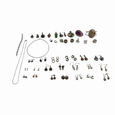 VTG 925 Sterling Silver Jewelry Lot 328g 42pc Rings Pendants Cuff Earrings Wear picture