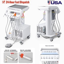 AZDENT Portable Dental Delivery Unit with Air Compressor Syringe Suction 4Holes picture
