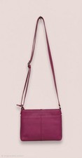 Brighton Barbados City Organizer Bag Leather Handbag - Magenta/hot pink picture